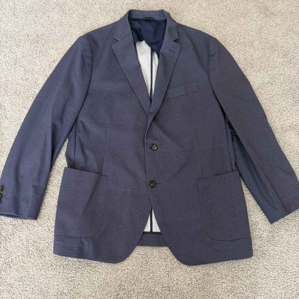 Johnnie-O Swift Blazer Mens XL Blue Stretch Sport Coat Lightweight Comfort